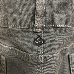 Prana womens pants size 8, grey corduroy